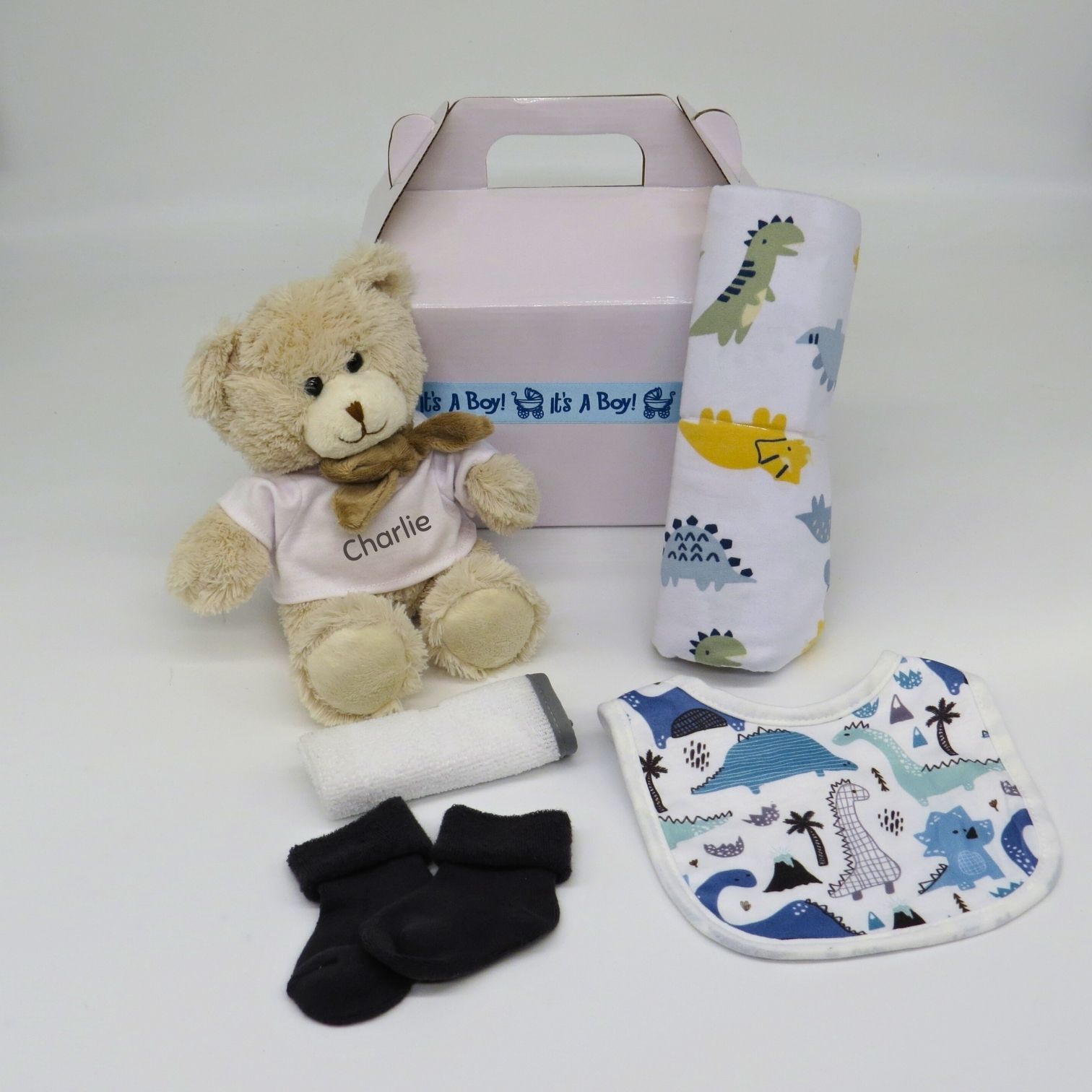 Dino Delight Personalised Baby Gift Box