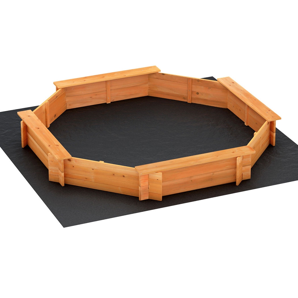 Kids Sandpit Wooden Round Sand Pit